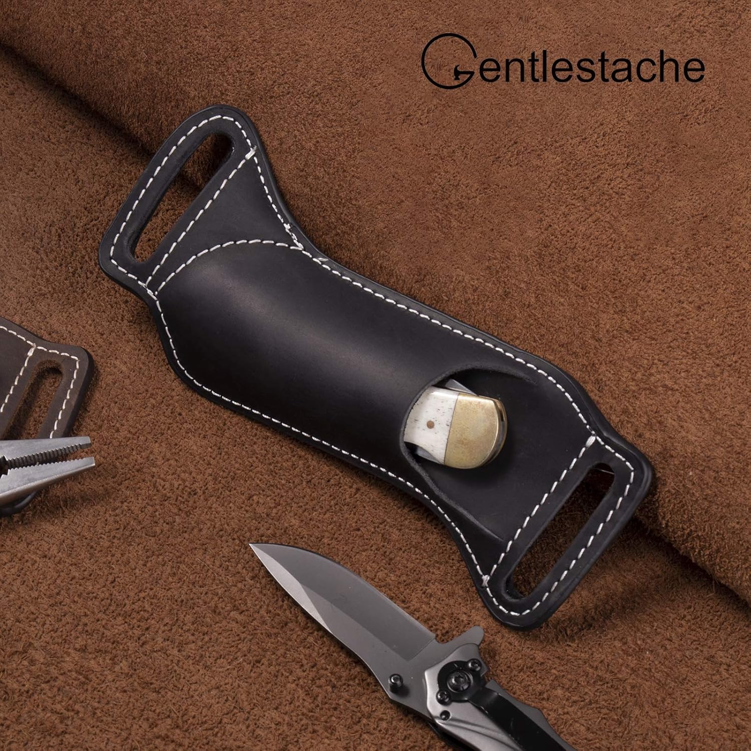5 Inch Folding Knife Holster E - đánh giá và giá Edc Carry Belt Leather