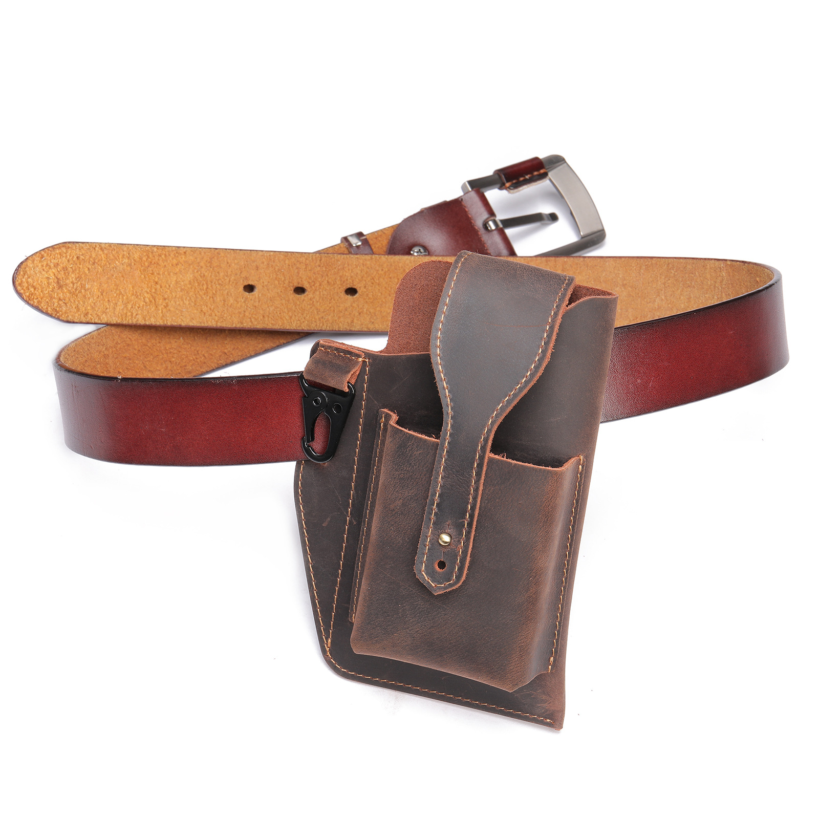 Crazy Horse Leather Phone Hols - đánh giá và giá Edc Carry Belt Leather